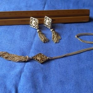 Classic Sarah Coventry clip earrings and necklace